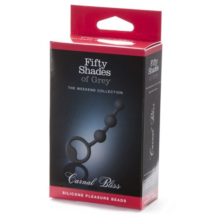 Bile Anale Fifty Shades Of Grey "Carnal Bilss" 10 cm - Negru - vedere frontala