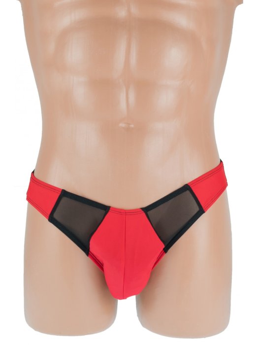 Chilot Barbati Rosu cu Negru Softline - detaliu design