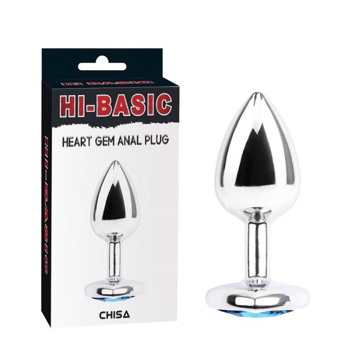 Butt Anal din aluminiu Chisa Novelties "Heart Gem" 7,1 cm - Argintiu - detaliu finisaj