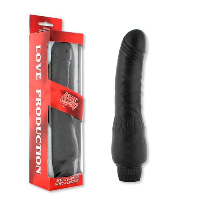 Vibrator Negru Perfect Pleasures [ 24 cm x 4 cm ] - vedere frontala
