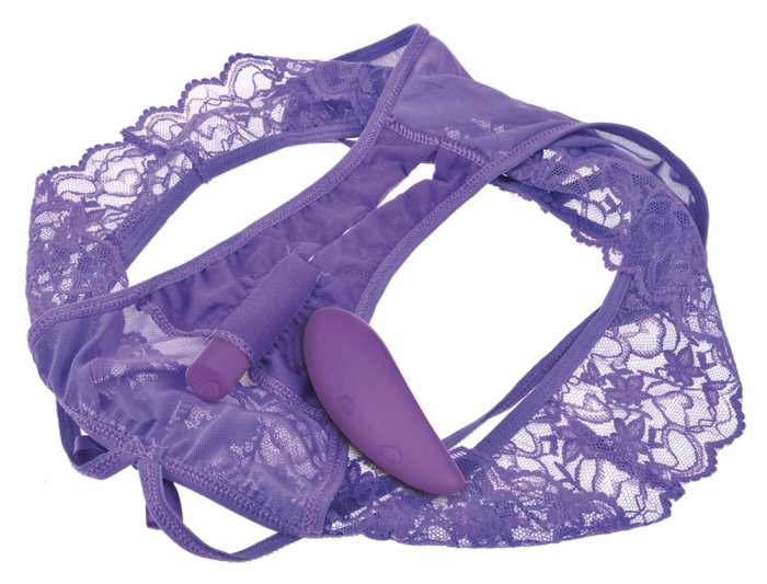 Chiloti Vibratori Crotchless Petite Panty Thrill-Her, 10 Vibratii# - detaliu design