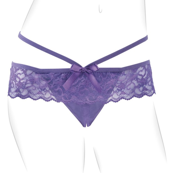 Chiloti Vibratori Crotchless Petite Panty Thrill-Her, 10 Vibratii# - culoare si material