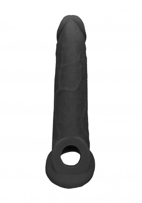 Prelungitor Penis Realrock »Penis Extender With Rings« 23 cm - Negru - vedere laterala