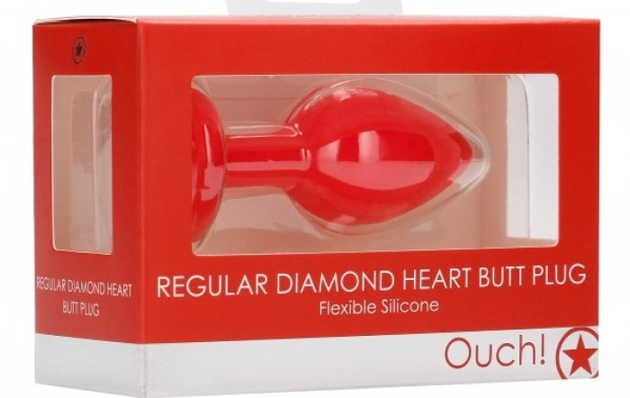 Butt Plug Anal Ouch 7,3 cm - Rosu##