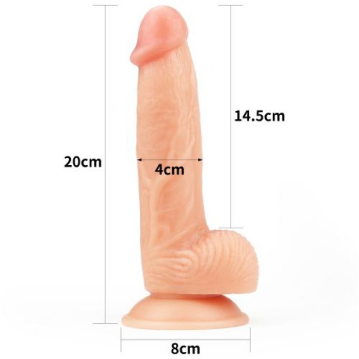 Dildo Realistic Ultra Soft Seth [ 20 cm x 4 cm ] - culoare si material