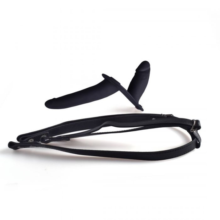 Strapon Femei Toyz4Lovers »Real Safe Double Enjoyment« 14,5 cm - Negru