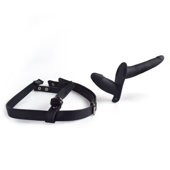 Strapon Femei Toyz4Lovers »Real Safe Double Enjoyment« 14,5 cm - Negru