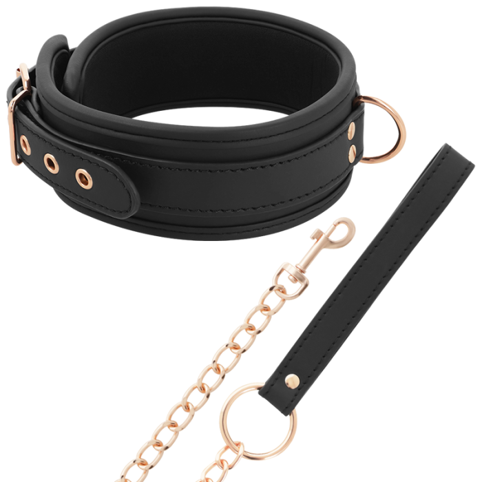 Zgarda cu Lesa Coquette "Fantasy" - Negru - detaliu design