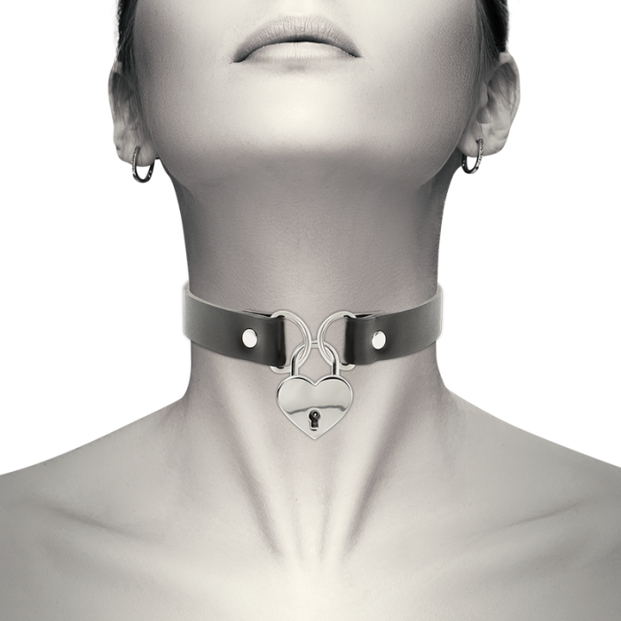 Chocker cu Inima si Lant Coquette - Negru