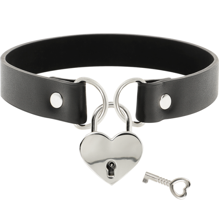 Chocker cu Inima si Lant Coquette - Negru