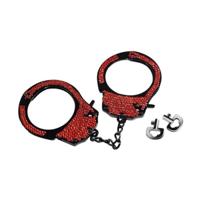Catuse Lovetoy "Fetish Pleasure Diamond Handcuffs" Rosu##