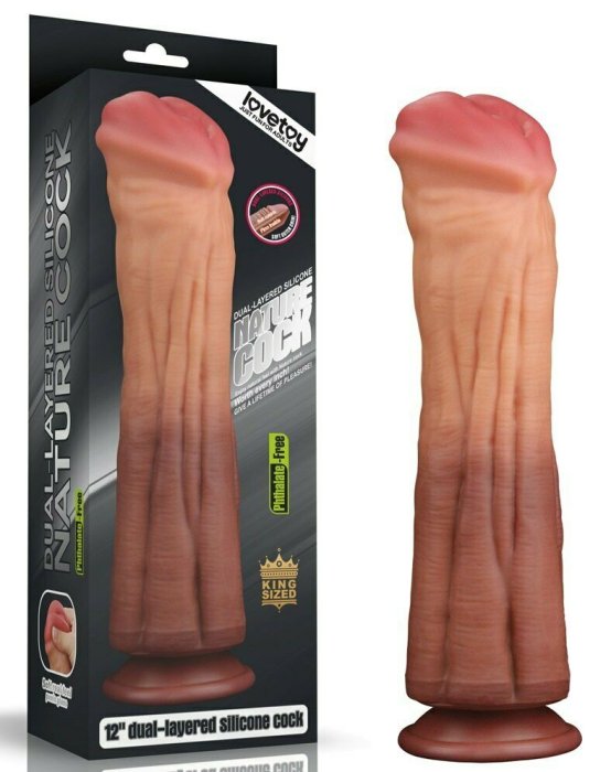 Dildo Realistic Lovetoy "Nature Cock" 30 cm - Natural - vedere frontala