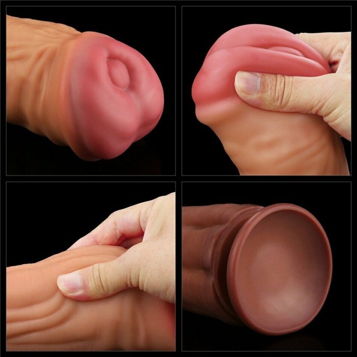 Dildo Realistic Lovetoy "Nature Cock" 30 cm - Natural - dimensiuni complete