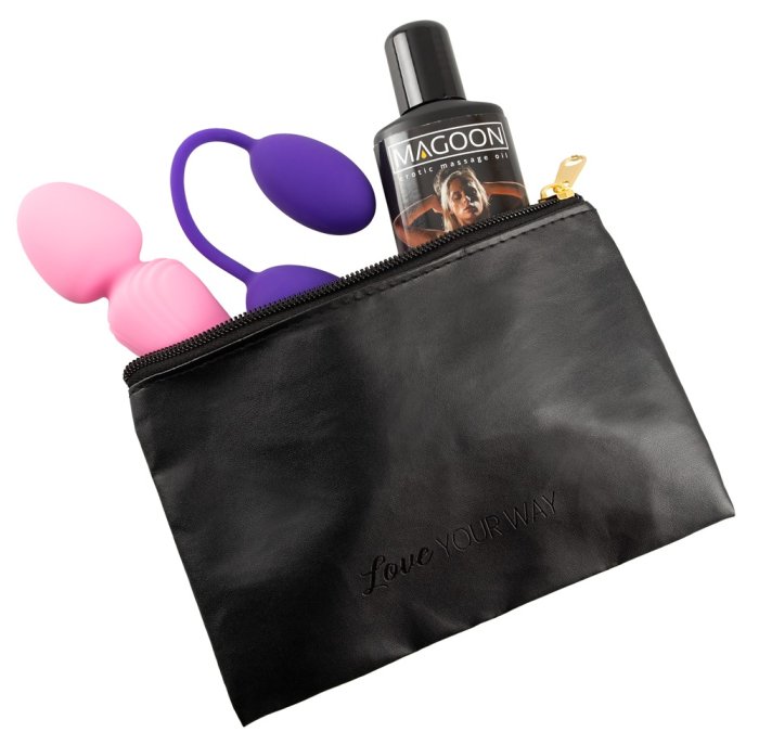 Geanta Jucarii HAOOY »Love Your Way« 18 cm - Negru