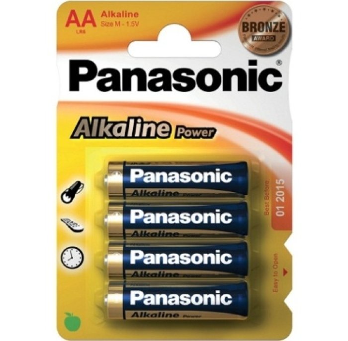 Baterii Alcaline AA Panasonic »LR6« 4 buc