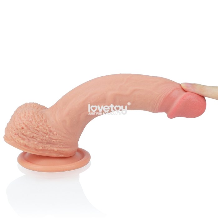 8.5'' Dual layered Platinum Silicone Cock Realistic Dildo  [ 21,5 x 4 cm ] - vedere laterala
