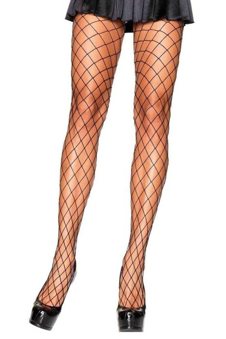 Ciorapi Plasa Leg Avenue Spandex Diamond - Negru