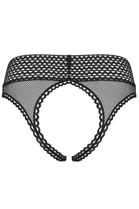 Bikini plasa negru, Strapelie, deschisi la spate si in zona intima, Obsessive# - vedere laterala