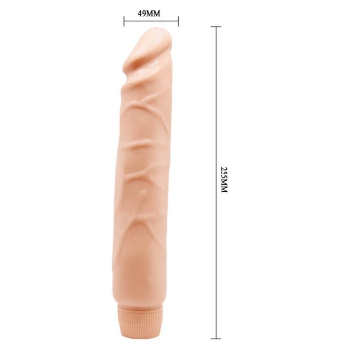 Vibrator Natural Barbara Jack Realistic Multi-Speed [ 25,5 cm x 4,9 cm ] - detaliu design