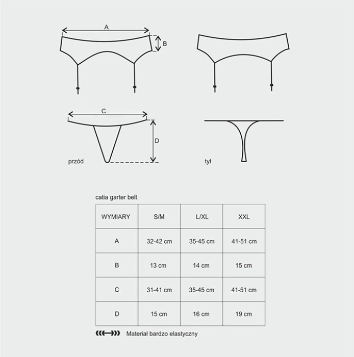 Set Portjartier si Chilot, Obsessive Catia, Negru# - culoare si material