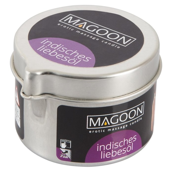 Mini lumanare de masaj si ambient Magoon, cu aroma de ulei indian, 63 g - culoare si material