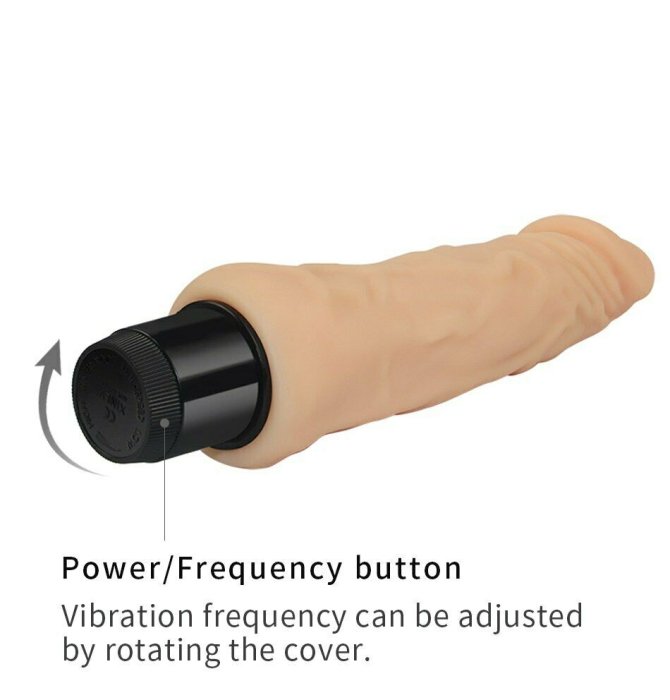 Vibrator Real Feel Cyberskin [ 20 cm x 3,81 cm ] - culoare si material