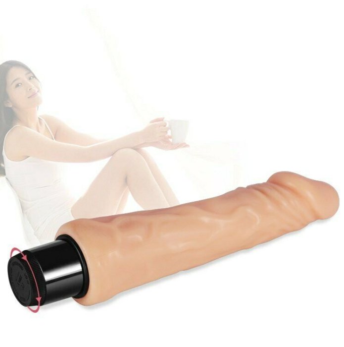 Vibrator Real Feel Cyberskin [ 20 cm x 3,81 cm ] - dimensiuni complete