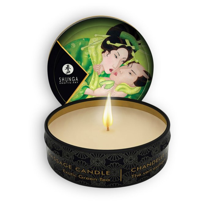 Mini Lumanare Masaj SHUNGA 30 ml - Ceai Verde