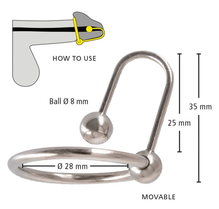 Inel Penis Push "Sperm Stopper" Galben##