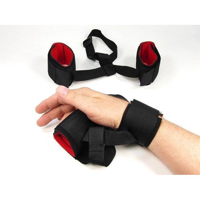 Catuse Maini si Picioare You2Toys "Wrist Ankle" - Negru - detaliu finisaj