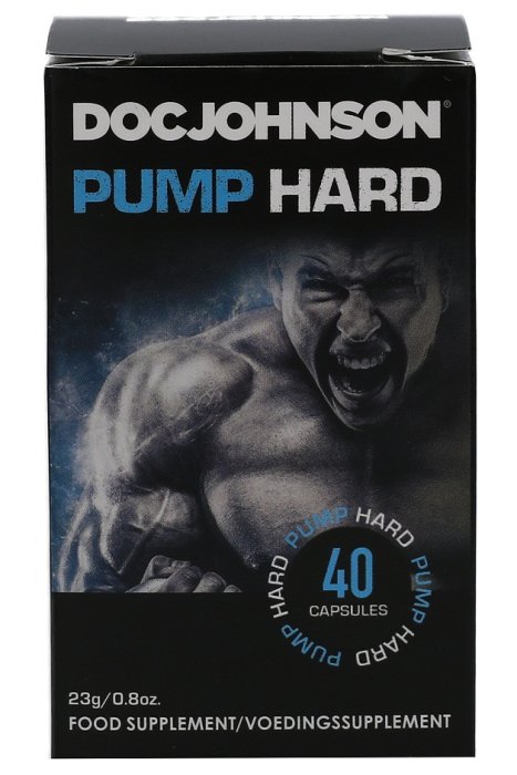 Pastile Potenta si Erectie pentru barbati, Doc Johnson, Pump Hard - 40 buc - vedere frontala
