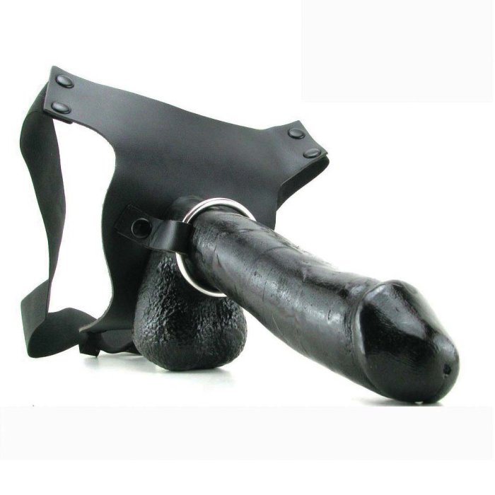 StrapOn Barbati Pipedream »Fetish Fantasy Series« 25 cm - Negru - detaliu finisaj