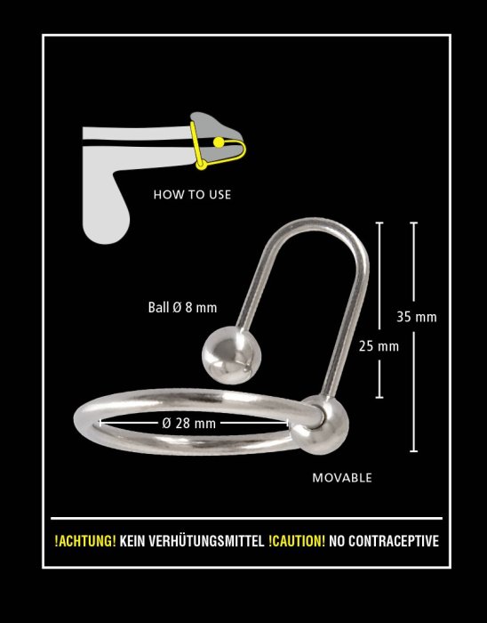 Inel Penis Push "Sperm Stopper" Galben##