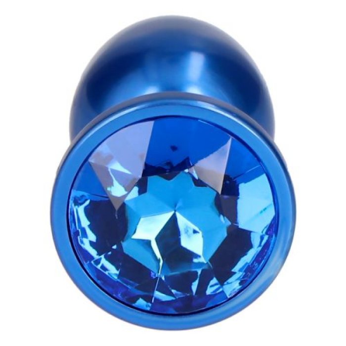 Plug Anal Blue Pleasure Night, albastru metalizat#