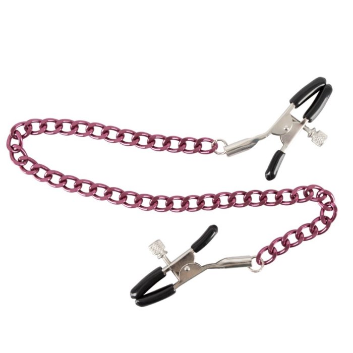 Cleme Sfarcuri ToyJoy "Nipple Chain" 50 cm - dimensiuni complete