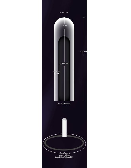 Prelungitor Penis cu Ham You2Toys »Crystal Clear« 21 cm