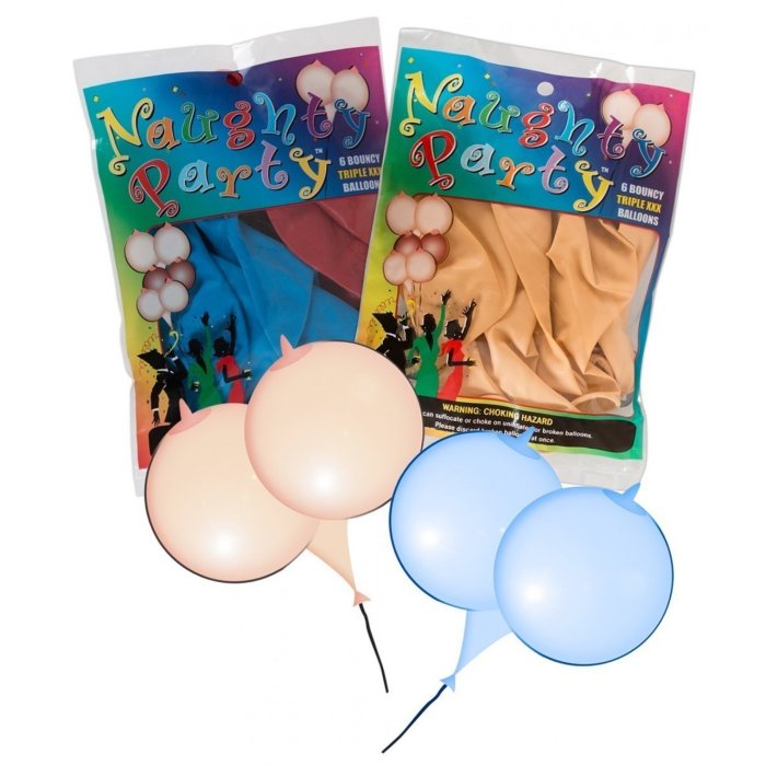 Baloane Colorate, Sani funny, 6 bucati - culoare si material