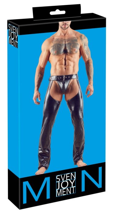 Pantaloni Stripper Svenjoyment - Negru - detaliu finisaj