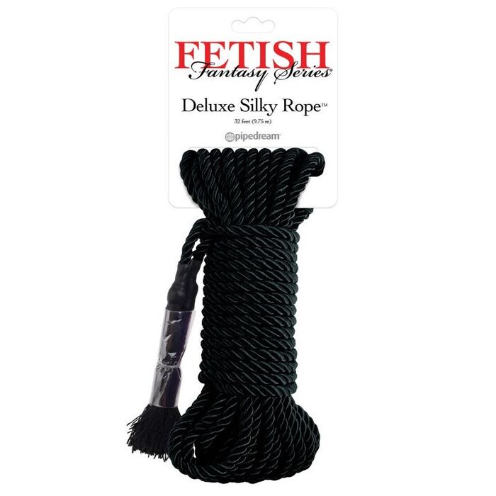 Sfoara Bondage Pipedream "Deluxe Silky Rope" 10 Metri - Negru
