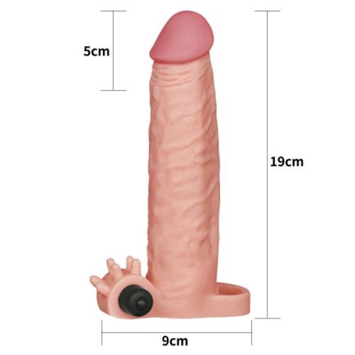 Prelungitor Penis Pleasure X-Tender 4, cu vibrator [ + 5 cm ] - culoare si material