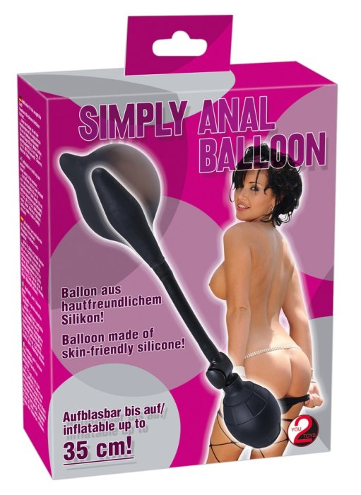 Dildo Gonflabil You2Toys "Simply Anal Balloon" 8,5 cm - Negru - vedere frontala