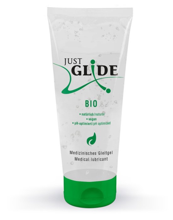 Lubrifiant pe baza de apa, Just Glide, Bio Vegan, 200 ml - vedere frontala