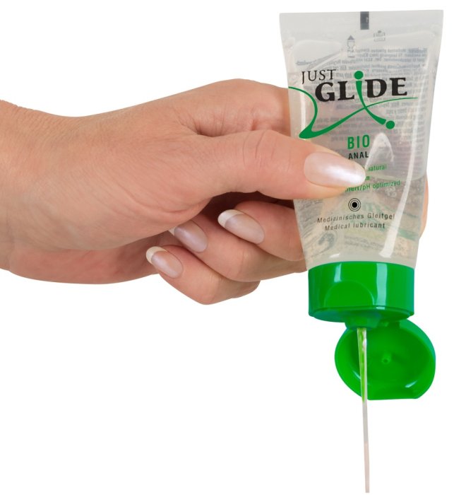 Lubrifiant pe baza de apa, Just Glide, Anal, Bio, Vegan 50 ml - culoare si material