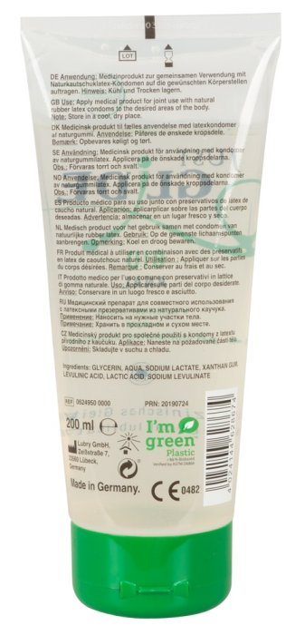 Lubrifiant pe baza de apa, Just Glide, Anal, Bio, Vegan 100 ml - detaliu design