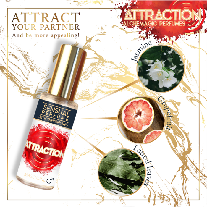 Parfum Feromoni Barbati Attraction "Sensual Strong" 30 ml - detaliu design