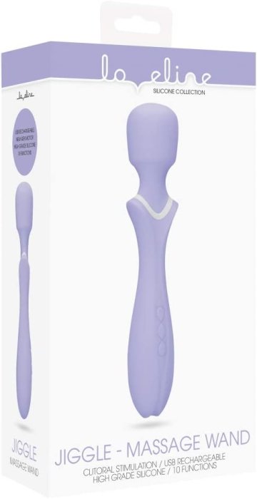 Aparat Masaj Loveline Massage Wand Jiggle, Purple - detaliu design