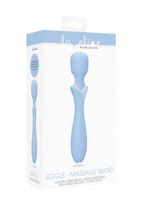 Aparat Masaj Loveline "Wand Jiggle" 22,6 cm - Albastru##