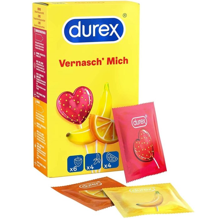 Prezervative Durex cu aroma de fructe, 14 Buc - detaliu design