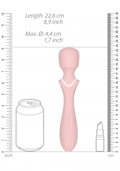 Aparat Masaj Loveline Massage Wand Jiggle, Roz - accesorii incluse