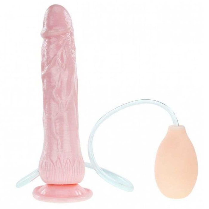 Dildo Realistic cu Ejaculare, Eros Fountain, [ 20 cm x 4 cm ] - culoare si material